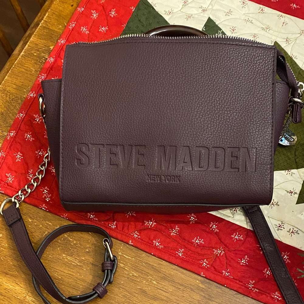 Steve Madden Dark Burgundy Crossbody Bag